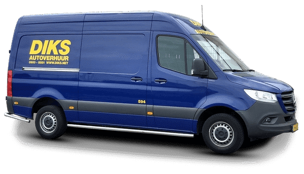 Thumbnail of a DIKS car rental van in a Dutch city street