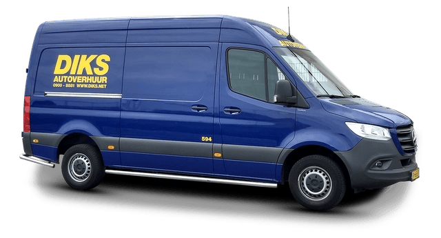 Thumbnail of a DIKS car rental van in a Dutch city street